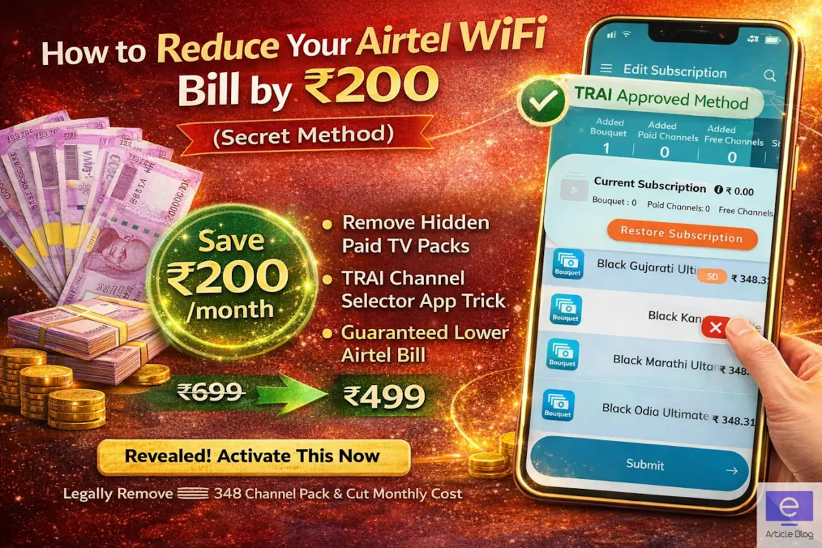 Trick to Reduce Airtel WiFi Bill
