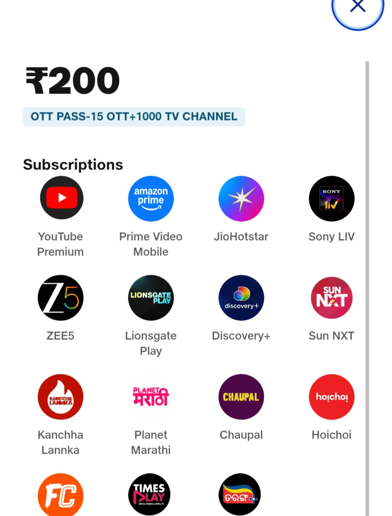 Jio OTT Pass at Rs 200: 15 OTT Apps, 1000+ Live TV Channels and 30 GB Data for 28 Days 3 complete list of 15 OTT apps included in Jio entertainment voucher