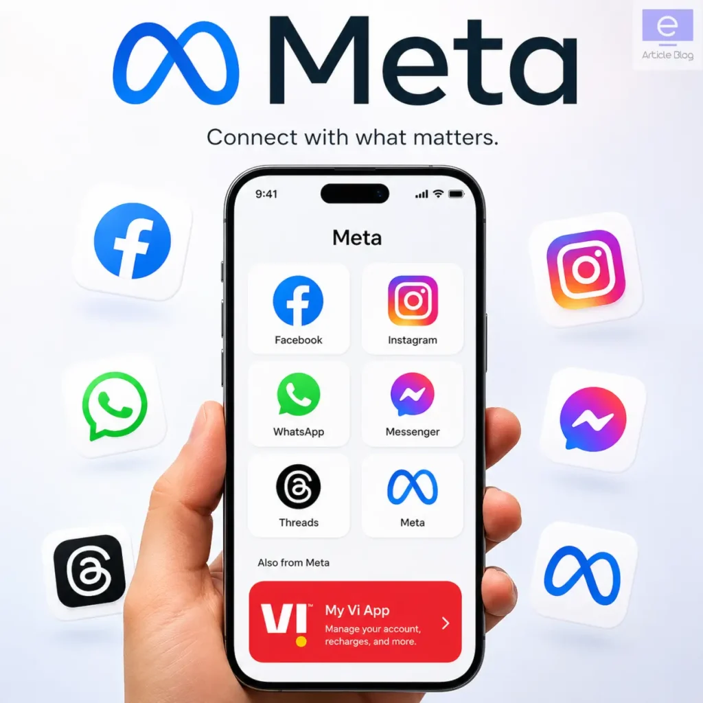 What is Vi Silent Mobile Verification and How Does It Work for WhatsApp, Facebook and Instagram 2 Vi SMV on smartphone showing Meta app logos
