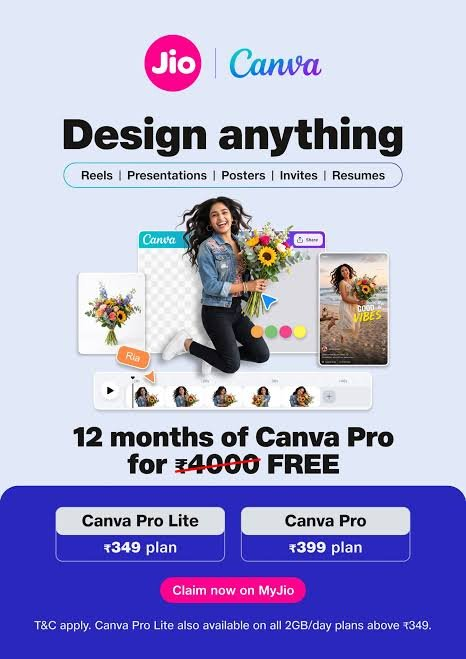 Jio Canva Offer: Get Free Canva Pro for 12 Months and Which Plan You Should Choose 2 jio canva offer claim myjio app screen