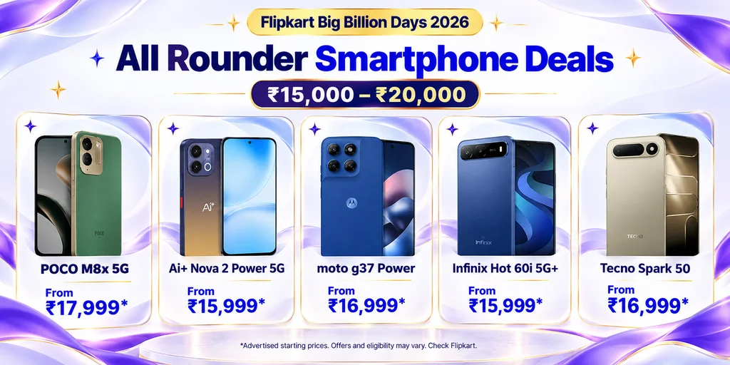 Flipkart Big Billion Days 2026 (Price Reveal) 9 All-Rounder Smartphone Deals