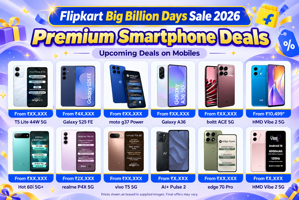 Flipkart Big Billion Days 2026 (Price Reveal) 7 Premium Smartphone Deals